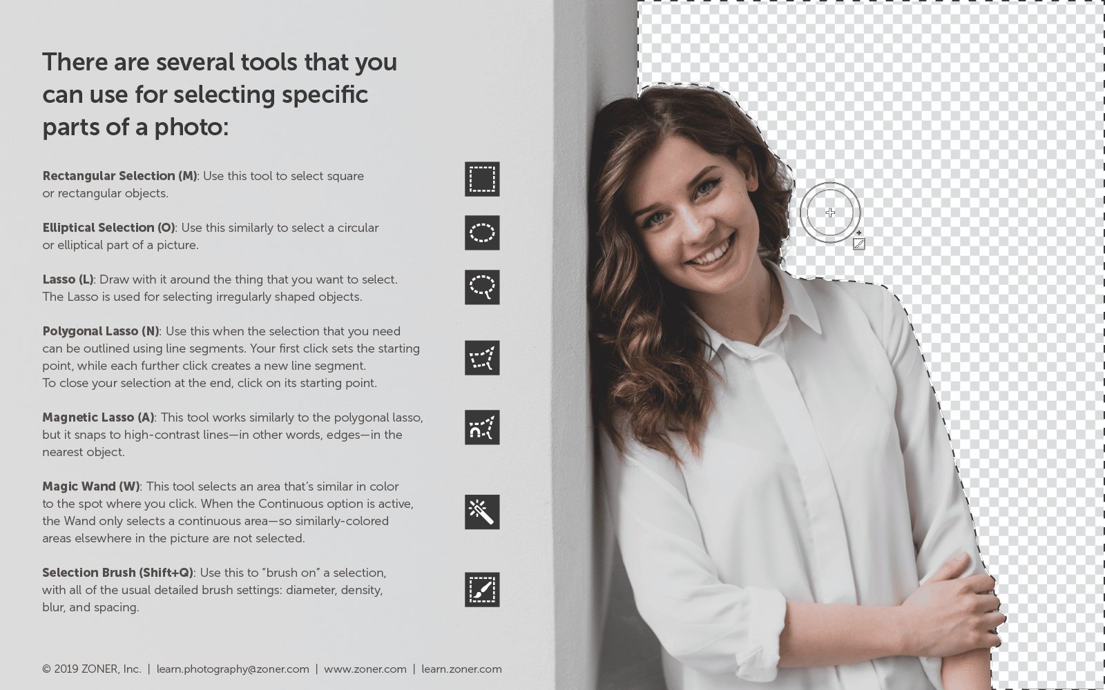 Selection tools Zoner Studio